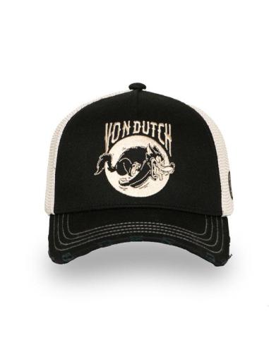 Boné Von Dutch Wild Wolf preto/branco – Ajustável