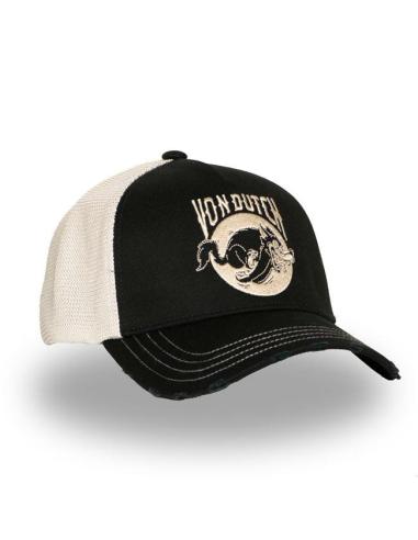 Boné Von Dutch Wild Wolf preto/branco – Ajustável
