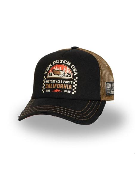 Von Dutch Crew Fire Head Black Cap – Adjustable