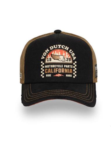 Boné Von Dutch Crew Fire Head preto – Ajustável