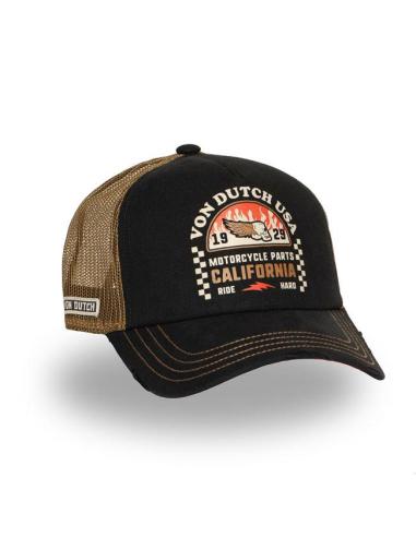 Von Dutch Crew Fire Head Black Cap – Adjustable