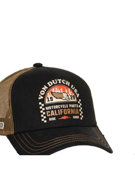 Cappello Von Dutch Crew Fire Head nero – Regolabile