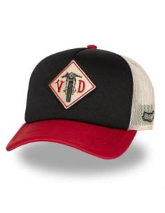 GORRA VON DUTCH FOAM MOTORCYCLE BLACK/RED/WHITE — AJUSTABLE