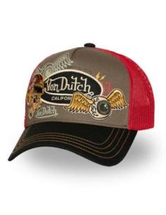 GORRA VON DUTCH PATCHES TIGER BROWN — AJUSTABLE