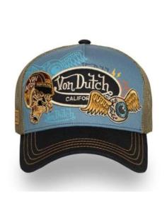 GORRA VON DUTCH PATCHES TIGER 2 BLUE — AJUSTABLE 2