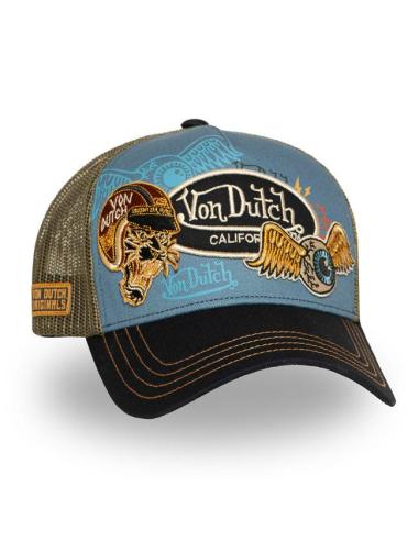 Casquette Von Dutch Patches Tiger 2 blue – Réglable