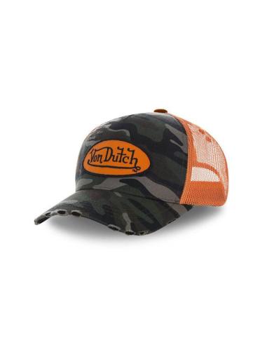 Cappellino Von Dutch Heritage camo/arancione patch – Trucker