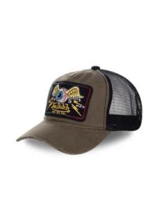 GORRA VON DUTCH HERITAGE SQUARE PATCH EYES KAKI — AJUSTABLE