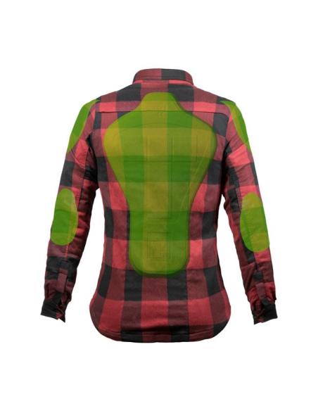 John Doe Motoshirt Female XTM® Noir/Rouge – Chemise AAA Femme | Iguana Custom