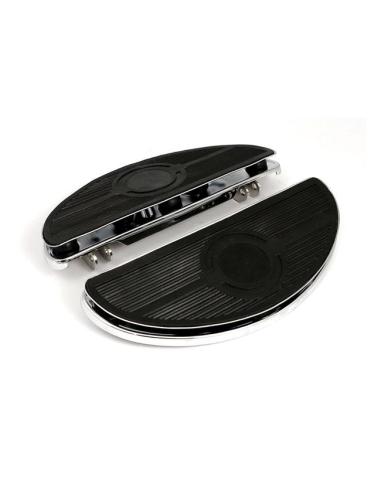 Pedane Harley Oval Style Cromate | Softail, Touring, Dyna, Trike