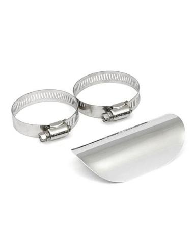 Protetor Térmico Escape 4" Cromado | Heat Shield Universal Moto