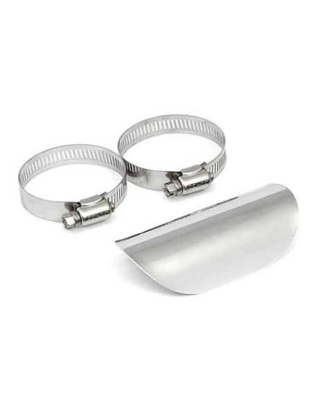 Protector Térmico Escape 4" Cromado | Heat Shield Universal Moto