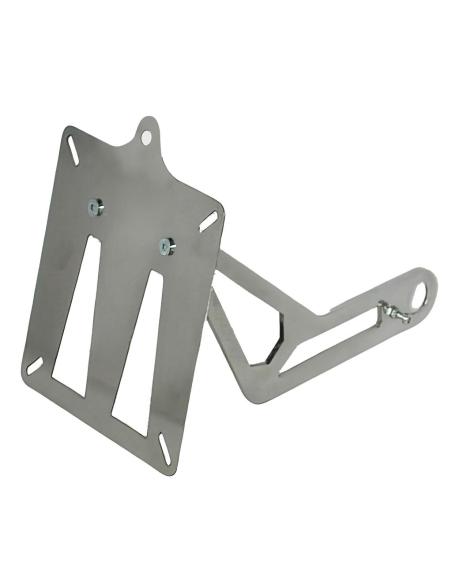 Universal Side License Plate Holder Polished 29cm | Custom Stamped Arm