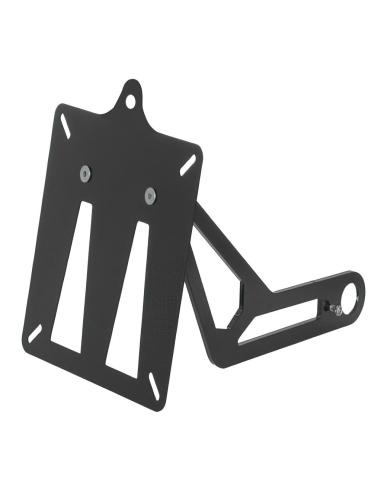 Suporte de Matrícula Lateral Universal Preto 29cm | Braço Recortado Custom