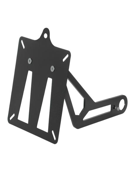Supporto Targa Laterale Universale Nero 29cm | Braccio Traforato Custom