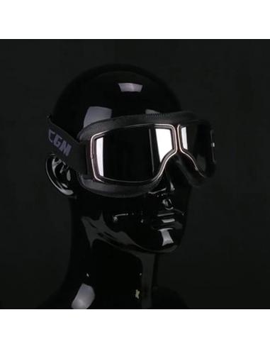 Motorcycle Mask 740M Gloss Black | EN1938 Certified Goggles