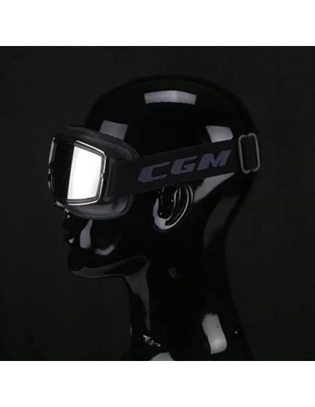 Masque Moto 740M Noir Brillant | Lunettes Certifiées EN1938