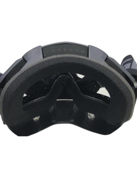 Glossy Black Motorcycle Mask | EN1938 Approved Clear Lens