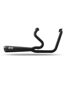 Malparidos 2-1 Exhaust for Dyna 5V 1999-2005 Black Euro 2/3 2