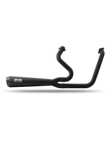 Malparidos 2-1 Exhaust for Dyna 5V 1999-2005 Black Euro 2/3
