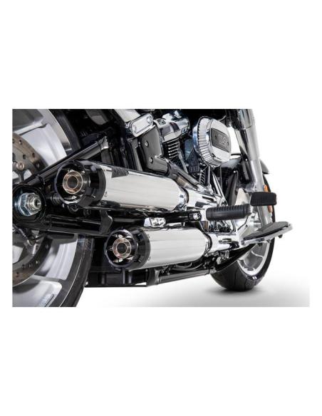 Silencieux Zard Slip-Ons Overlapped Polis pour Softail 18–24