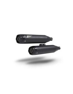 Silenziosi Zard Slip-Ons Overlapped Neri per Softail 18–24 2