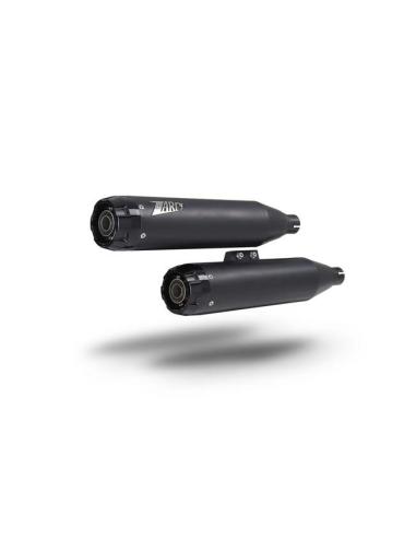 Silencieux Zard Slip-Ons Overlapped Noirs pour Softail 18–24