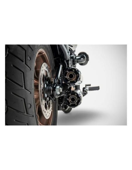 Silenciosos Zard Slip-Ons Overlapped Lisos para Softail 18–24