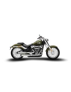 Silenciosos Zard Slip-Ons Overlapped Lisos para Softail Breakout y Fat Boy 18–24