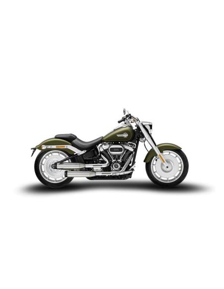 Silenziosi Zard Slip-Ons Overlapped Lisci per Softail Breakout e Fat Boy 18–24