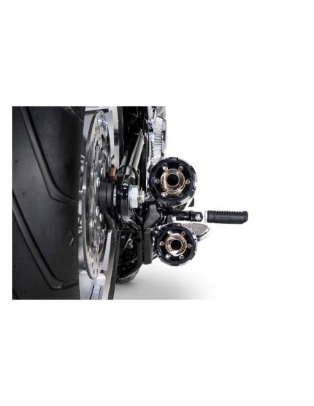 Silencieux Zard Slip-Ons Overlapped Lisses pour Softail Breakout et Fat Boy 18–24