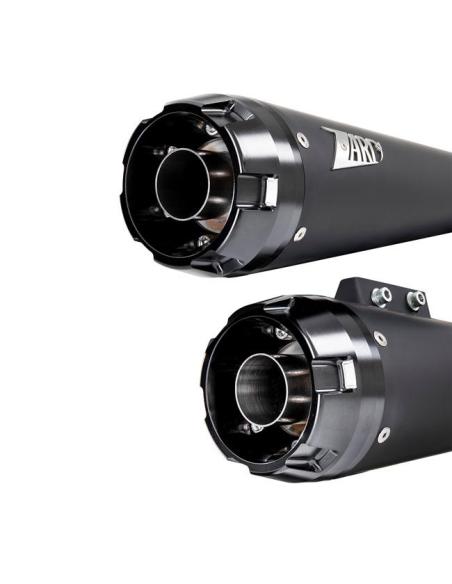 Slip-ons Zard 2-2 Black for Softail M8 2018–2023 (Euro 4/5)