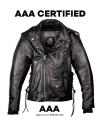 NATURAL LEATHER CROSSOVER JACKET CERTIFIED AAA – “PERFECTO” STYLE WITH CE PROTECTIONS