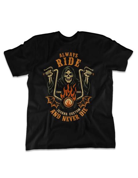 T-SHIRT ALWAYS RIDE AND NEVER DIE POUR HOMME