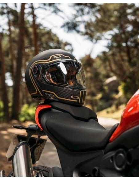 Casco Modulare By City 90 Degrees Gold Carbon | Stile Retrò e Omologazione R22.06