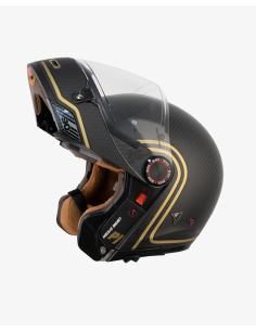 Capacete Modular By City 90 Degrees Gold Carbon | Estilo Retro e Homologação R22.06 2