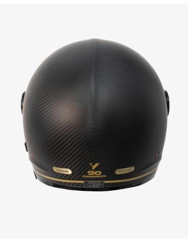 Capacete Modular By City 90 Degrees Gold Carbon | Estilo Retro e Homologação R22.06