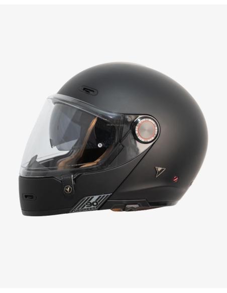 Modular Helmet By City 90 Degrees Matte Black | Retro Style and R22.06 Certification