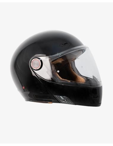 Casco Modular By City 90 Degrees negro brillo | Estilo Retro y Homologación R22.06