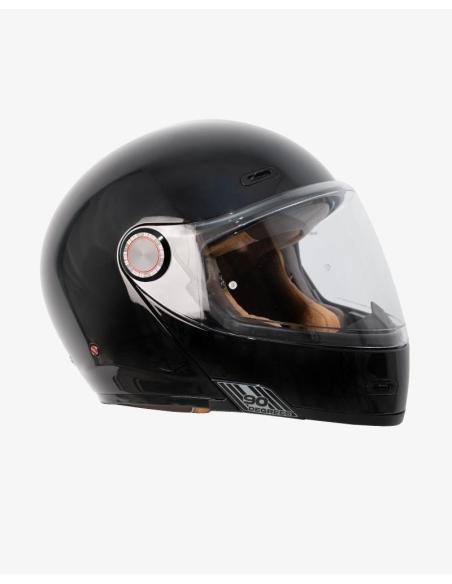Casco Modular By City 90 Degrees negro brillo | Estilo Retro y Homologación R22.06