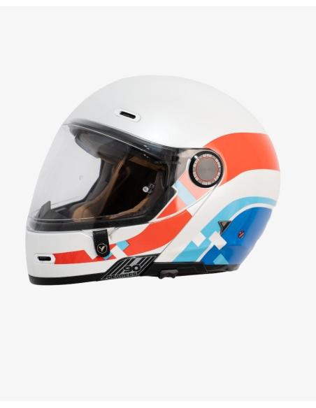 Casco Modulabile By City 90 Degrees maniac bianco lucido | Stile Retrò e Omologazione R22.06