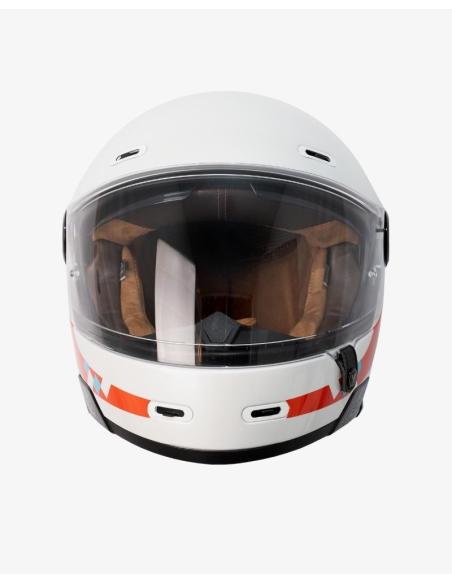 Modular Helmet By City 90 Degrees maniac glossy white | Retro Style and R22.06 Certification