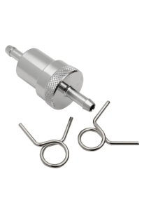 FILTRO BENZINA IN LINEA EMGO 1/4" CROMATO – ALLUMINIO