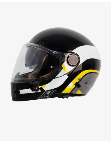 Casque Modulaire By City 90 Degrees maniac noir brillant | Style Rétro et Homologation R22.06
