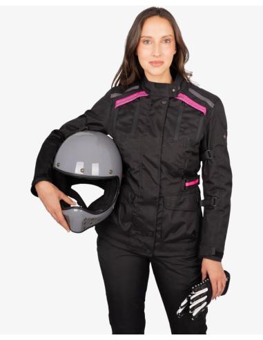 Jaqueta Mulher Moto By City Africa Lady Preta | Impermeável e Proteções CE
