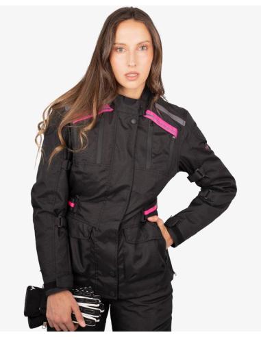 Women's Motorcycle Jacket By City Africa Lady Black | Waterproof and CE Protection