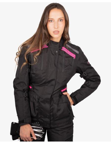 Veste Femme Moto By City Africa Lady Noire | Imperméable et Protections CE
