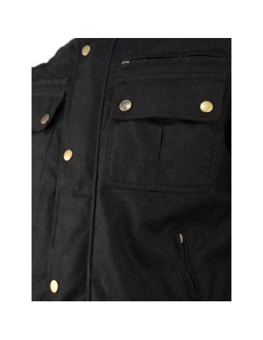 Giacca Moto By City Belfast III Nera | Cotone Cerato e Impermeabile