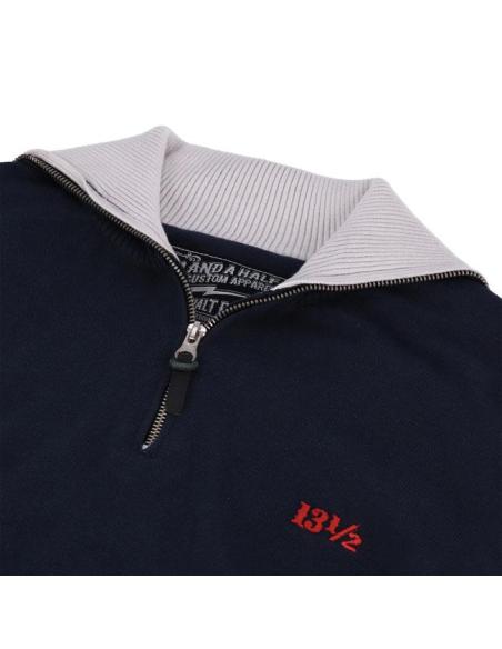 Sweat-shirt 13 1/2 Outlaw Navy | Style biker 100% coton
