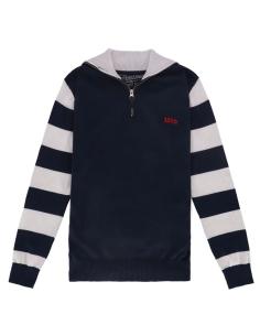 MAGLIONE 13 1/2 OUTLAW HALF-ZIP NAVY/OFFWHITE 2